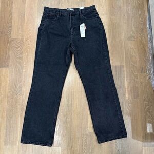 DARK GRAY HIGH WAISTED WIDE LEG JEANS - SIZE XL - BRAND NEW